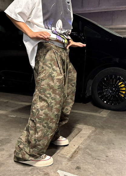 Vintage Camo Wide - Leg Tactical Pants - Rick Circus