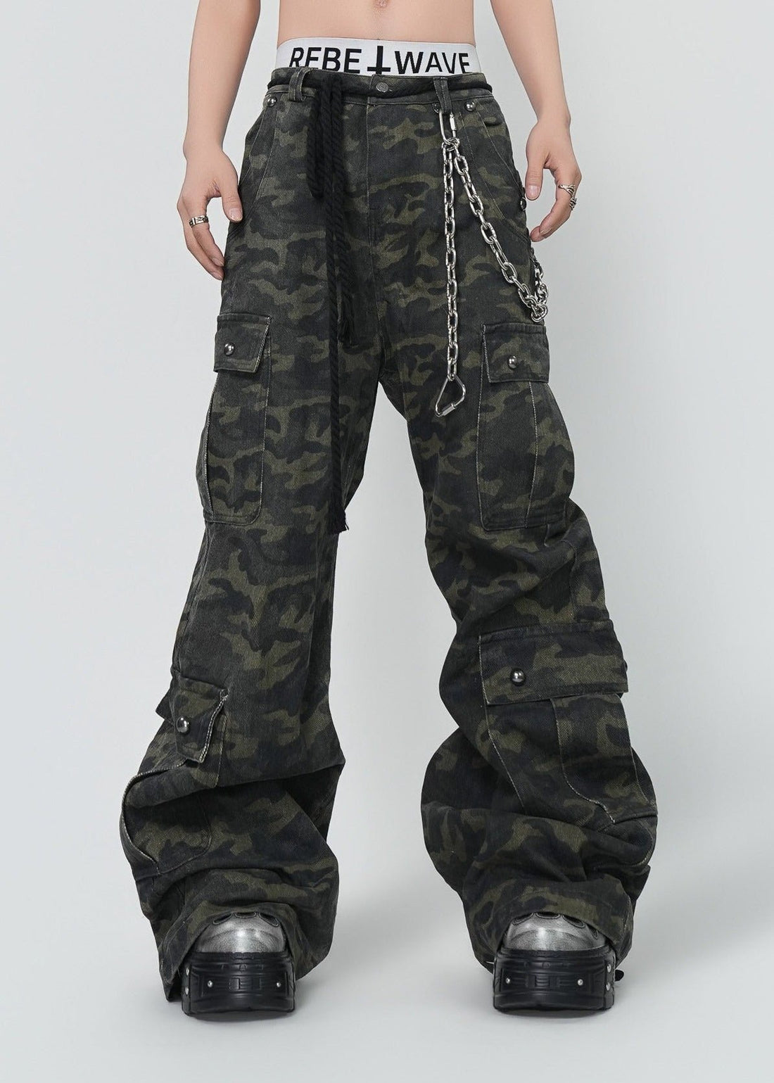 Vintage Camouflage Cargo Jeans - Rick Circus