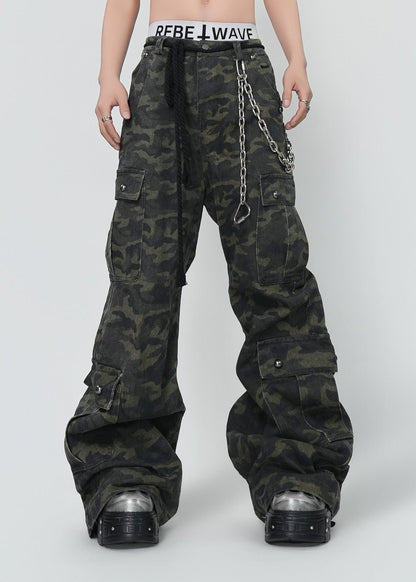 Vintage Camouflage Cargo Jeans - Rick Circus