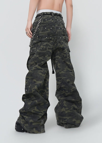 Vintage Camouflage Cargo Jeans - Rick Circus