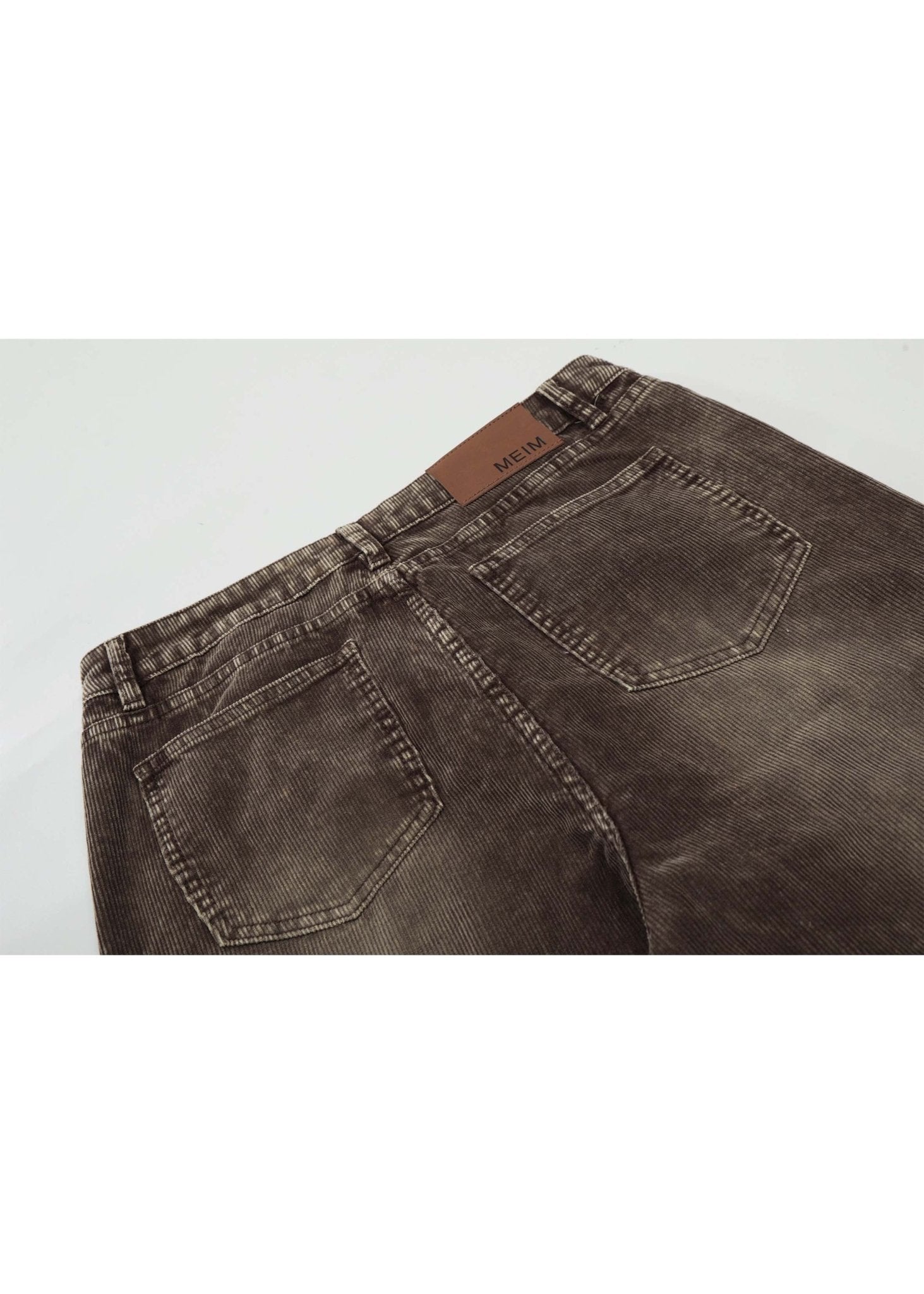 Vintage Clean Fit Casual Washed Corduroy Straight Pants - Rick Circus