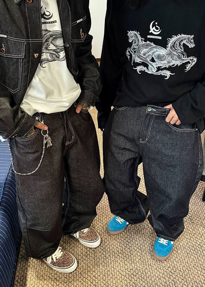 Vintage Denim Curved Seam Jeans - Rick Circus