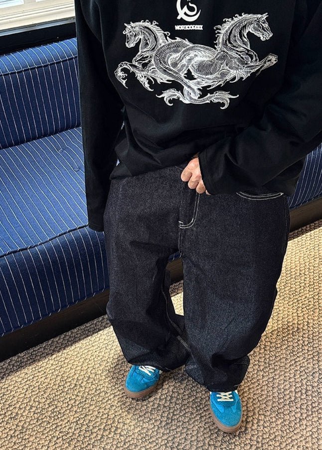 Vintage Denim Curved Seam Jeans - Rick Circus