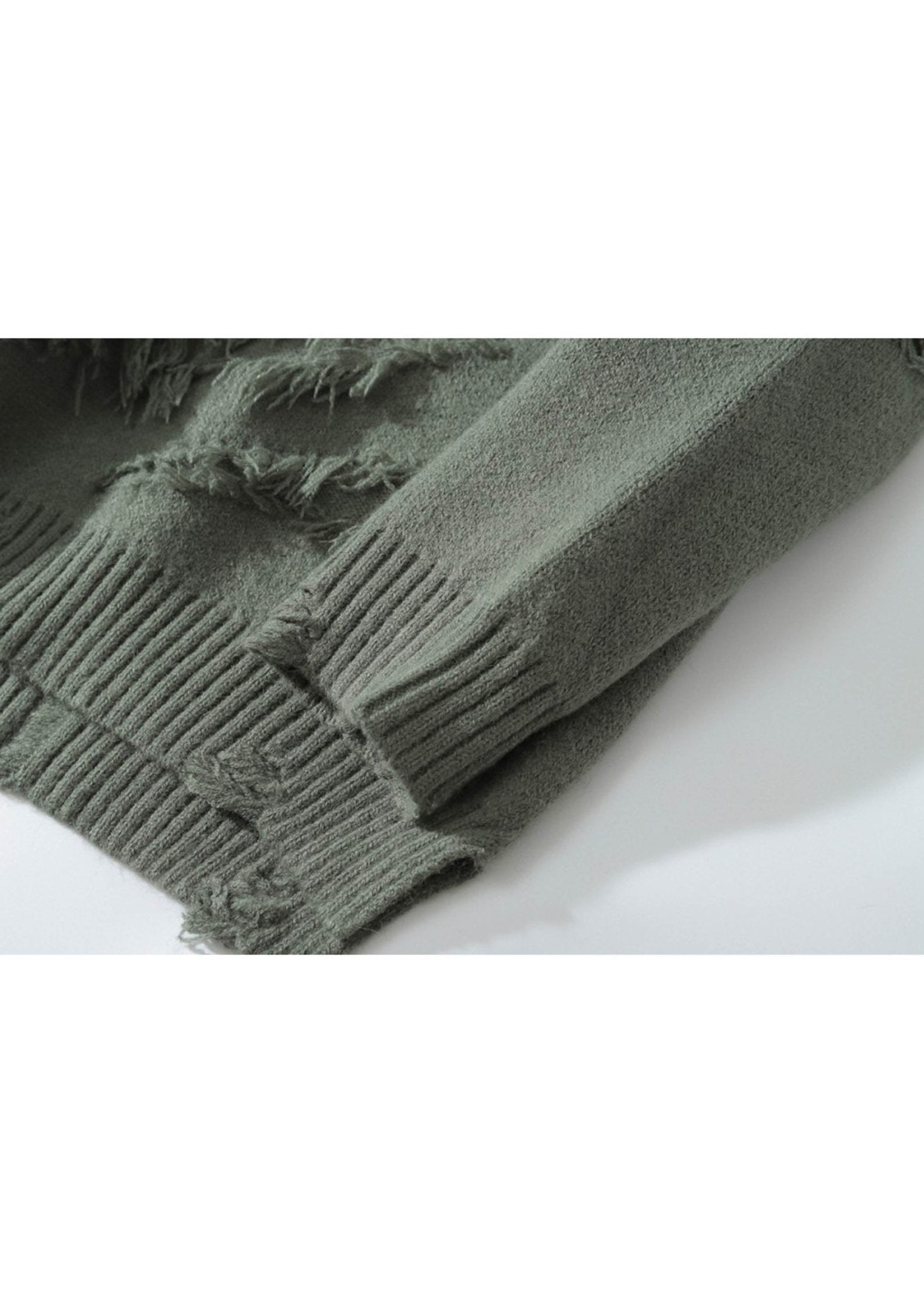 Vintage Distressed Fringe Knit Sweater - Rick Circus