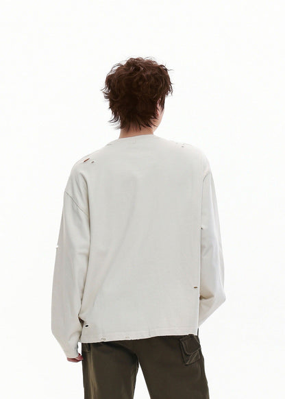 Vintage Distressed Long Sleeve T-Shirt - Rick Circus