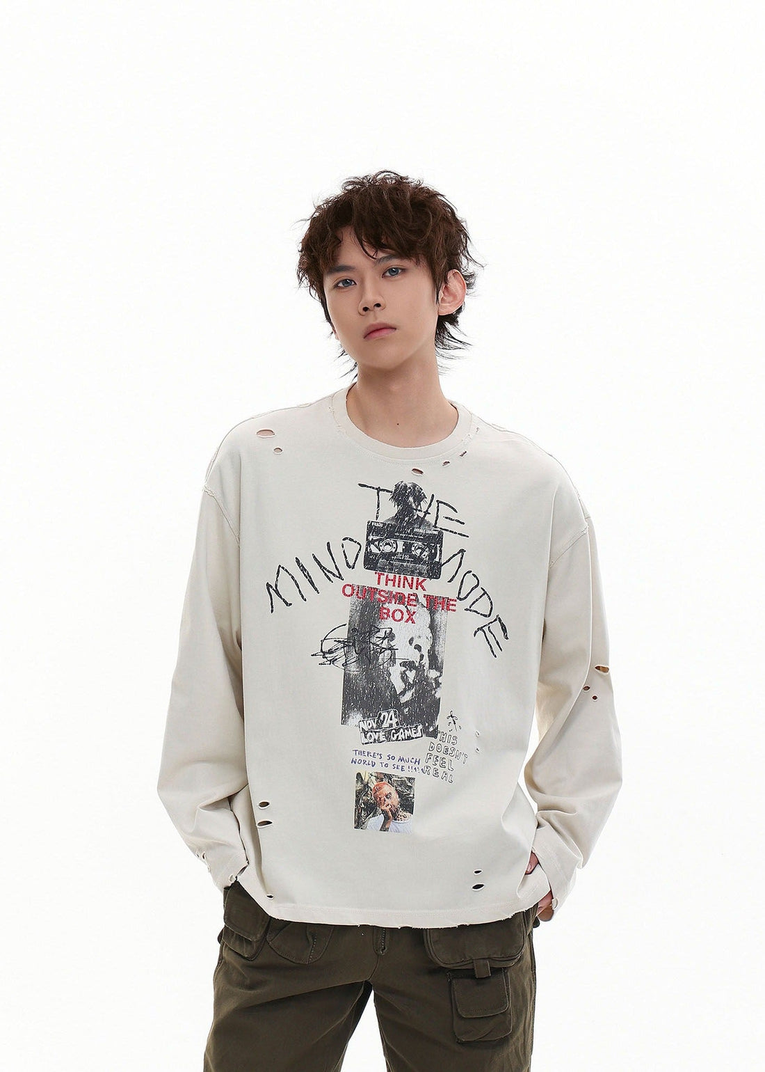 Vintage Distressed Long Sleeve T-Shirt - Rick Circus