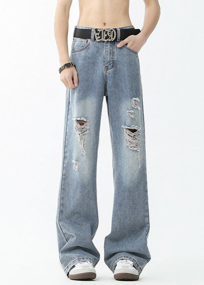 Vintage Distressed Wide - Leg Jeans - Rick Circus
