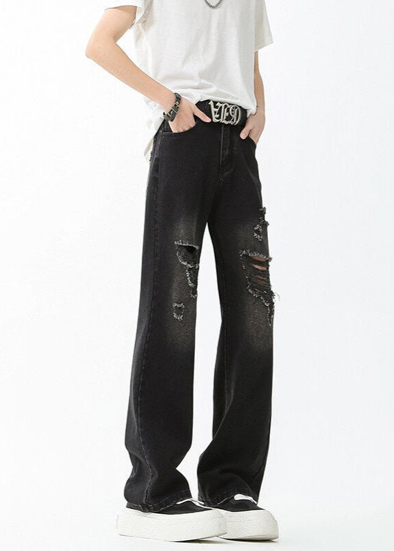 Vintage Distressed Wide - Leg Jeans - Rick Circus