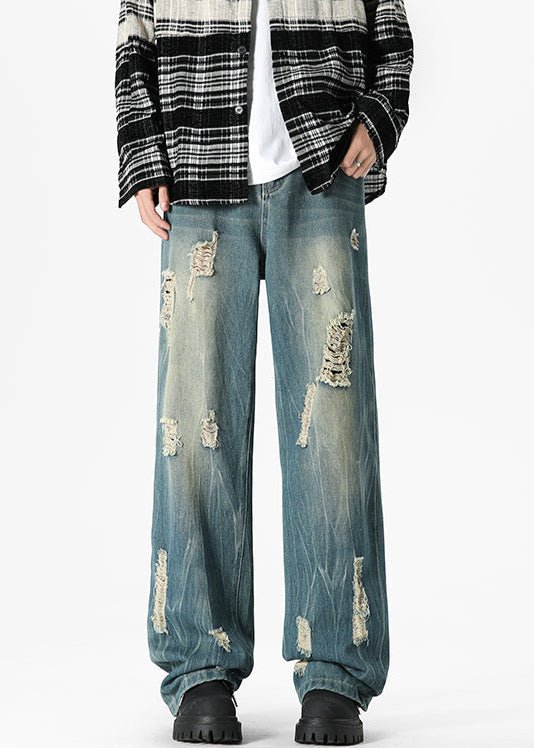 Vintage Distressed Wide - Leg Jeans - Rick Circus
