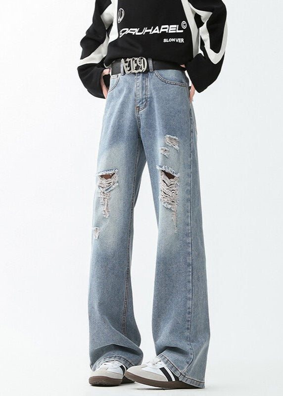 Vintage Distressed Wide - Leg Jeans - Rick Circus