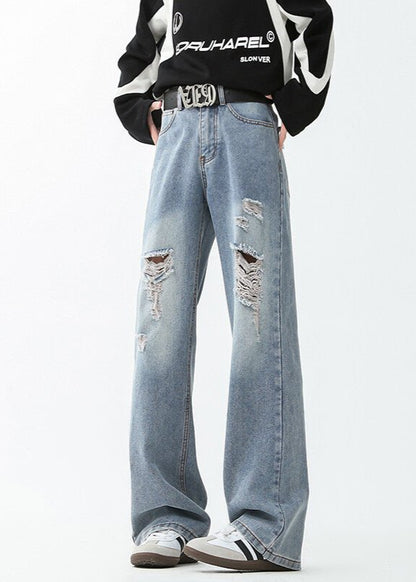 Vintage Distressed Wide - Leg Jeans - Rick Circus