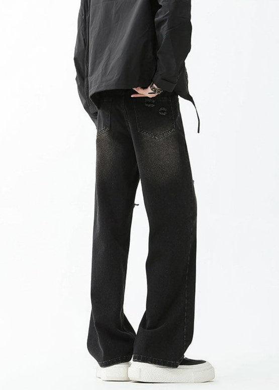 Vintage Distressed Wide - Leg Jeans - Rick Circus