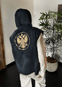 Vintage Eagle Print Sleeveless Hoodie - Rick Circus