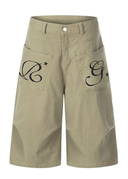 Vintage Embroidered Cargo Shorts - Rick Circus