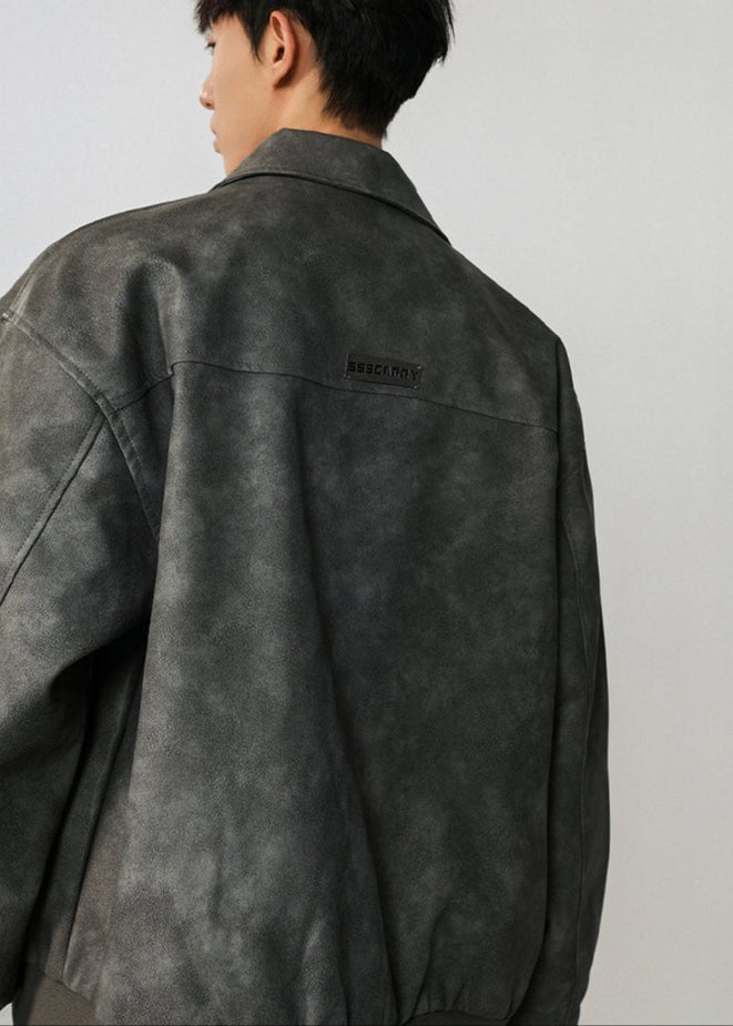 Vintage - Inspired PU Leather Jacket - Rick Circus