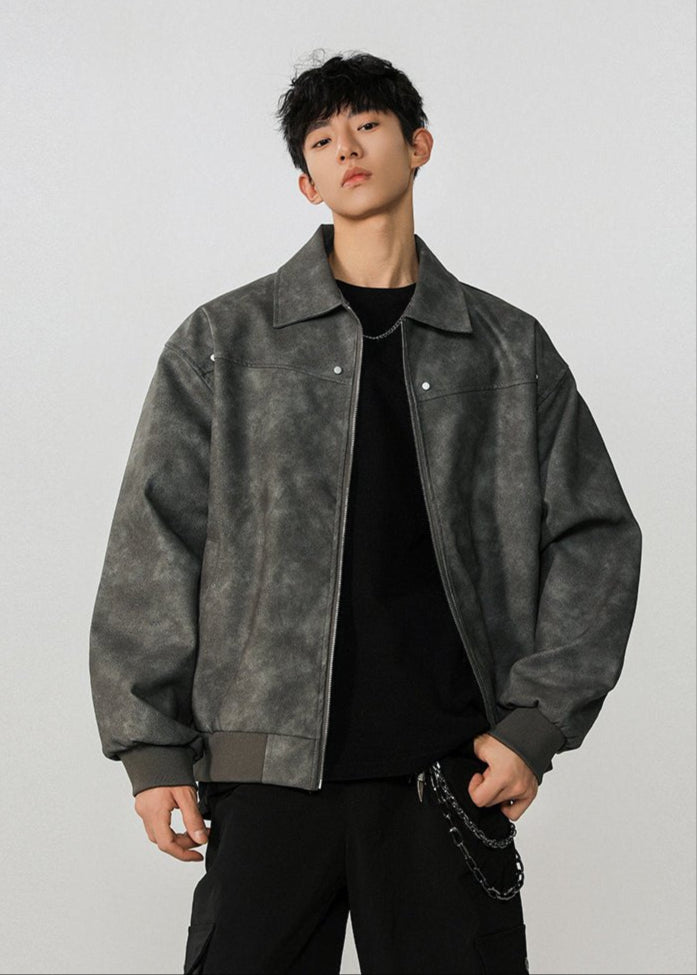 Vintage - Inspired PU Leather Jacket - Rick Circus