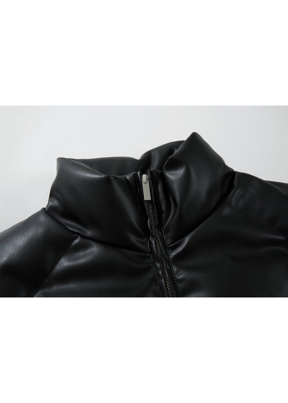 Vintage Leather Puffer Vest - Rick Circus