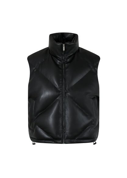 Vintage Leather Puffer Vest - Rick Circus