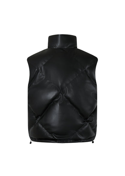 Vintage Leather Puffer Vest - Rick Circus
