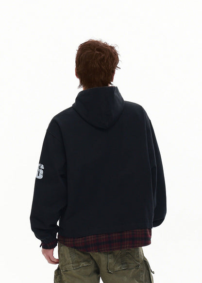Vintage Plaid Layered Hoodie - Rick Circus
