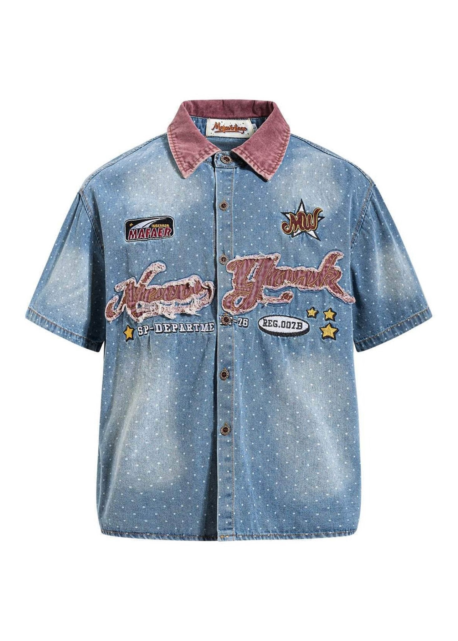 Vintage Polka Dot Denim T-Shirt - Rick Circus