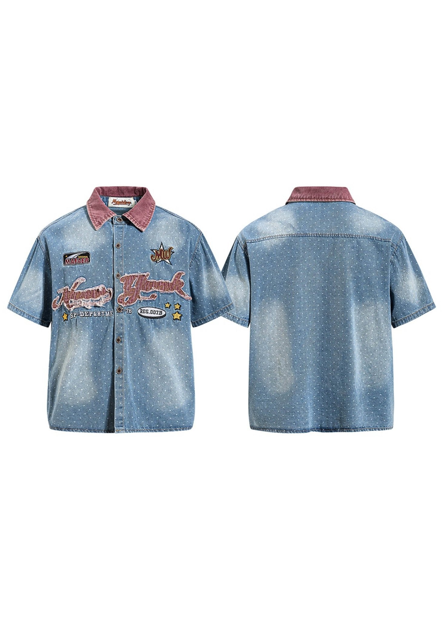 Vintage Polka Dot Denim T-Shirt - Rick Circus
