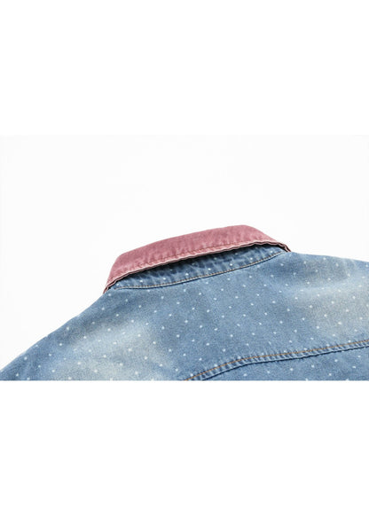 Vintage Polka Dot Denim T-Shirt - Rick Circus