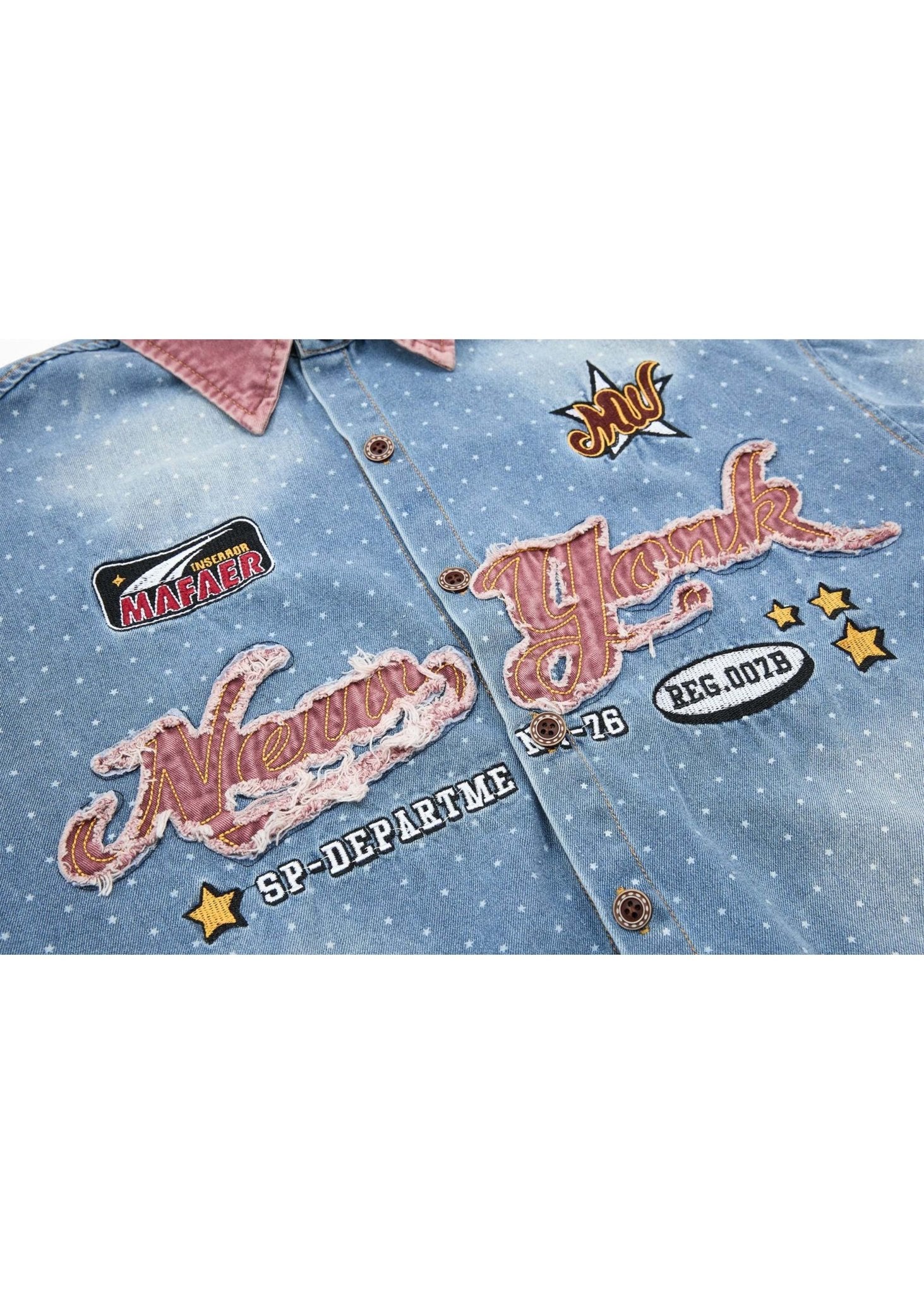 Vintage Polka Dot Denim T-Shirt - Rick Circus