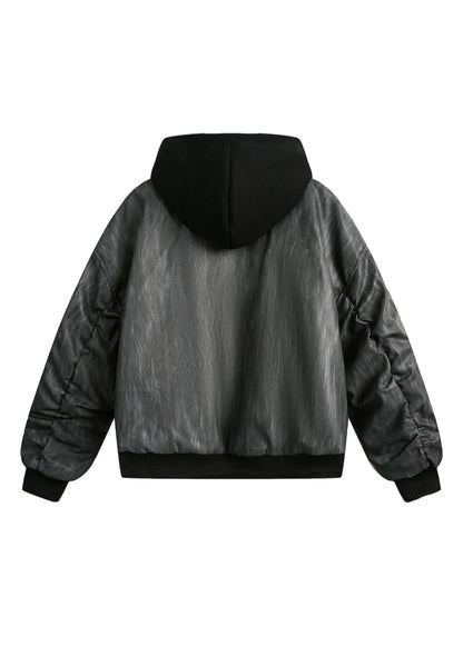 Vintage PU Leather Padded Jacket - Rick Circus