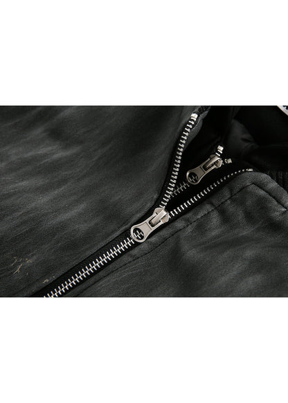 Vintage PU Leather Padded Jacket - Rick Circus