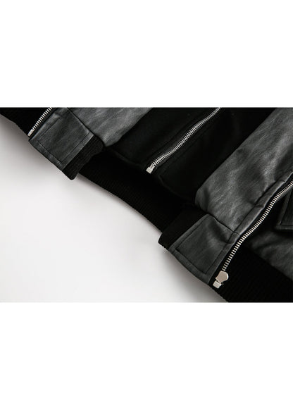 Vintage PU Leather Padded Jacket - Rick Circus