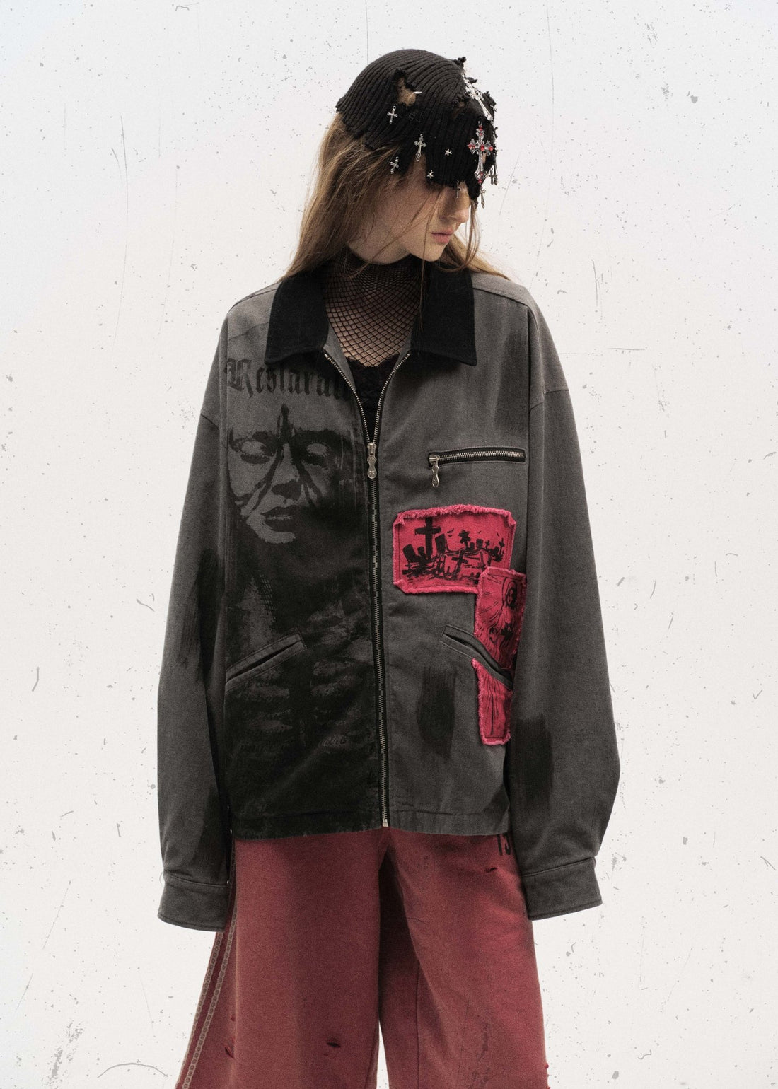 Vintage Red and Black Patchwork Detroit Jacket - Rick Circus