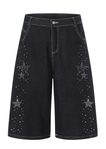 Vintage Star Rhinestone Denim Shorts - Rick Circus