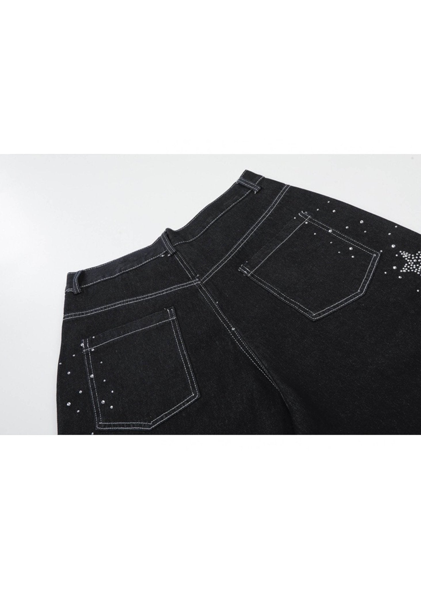 Vintage Star Rhinestone Denim Shorts - Rick Circus