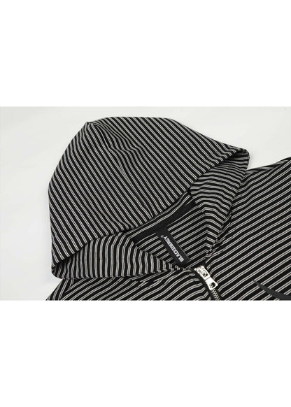 Vintage Striped Zip - Up Hoodie - Rick Circus