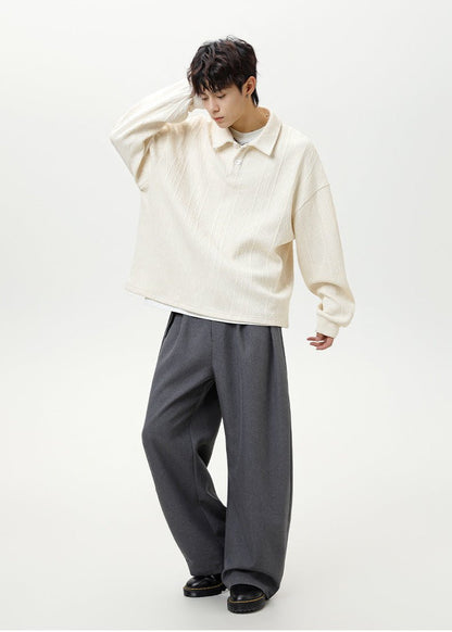 Vintage Textured Knit Polo - Rick Circus