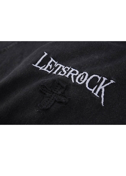 Vintage Wash Embroidered Streetwear T-Shirt - Rick Circus