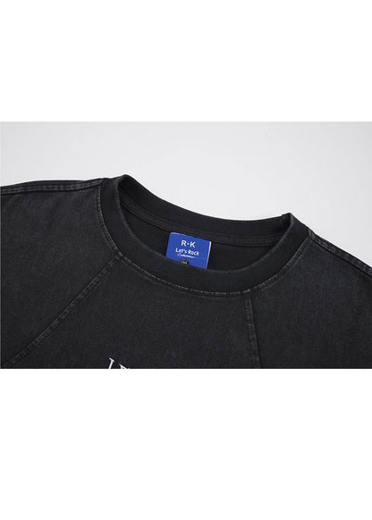 Vintage Wash Embroidered Streetwear T-Shirt - Rick Circus
