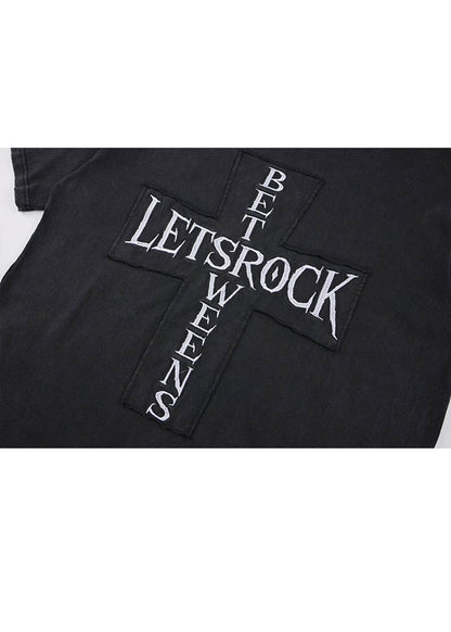 Vintage Wash Embroidered Streetwear T-Shirt - Rick Circus