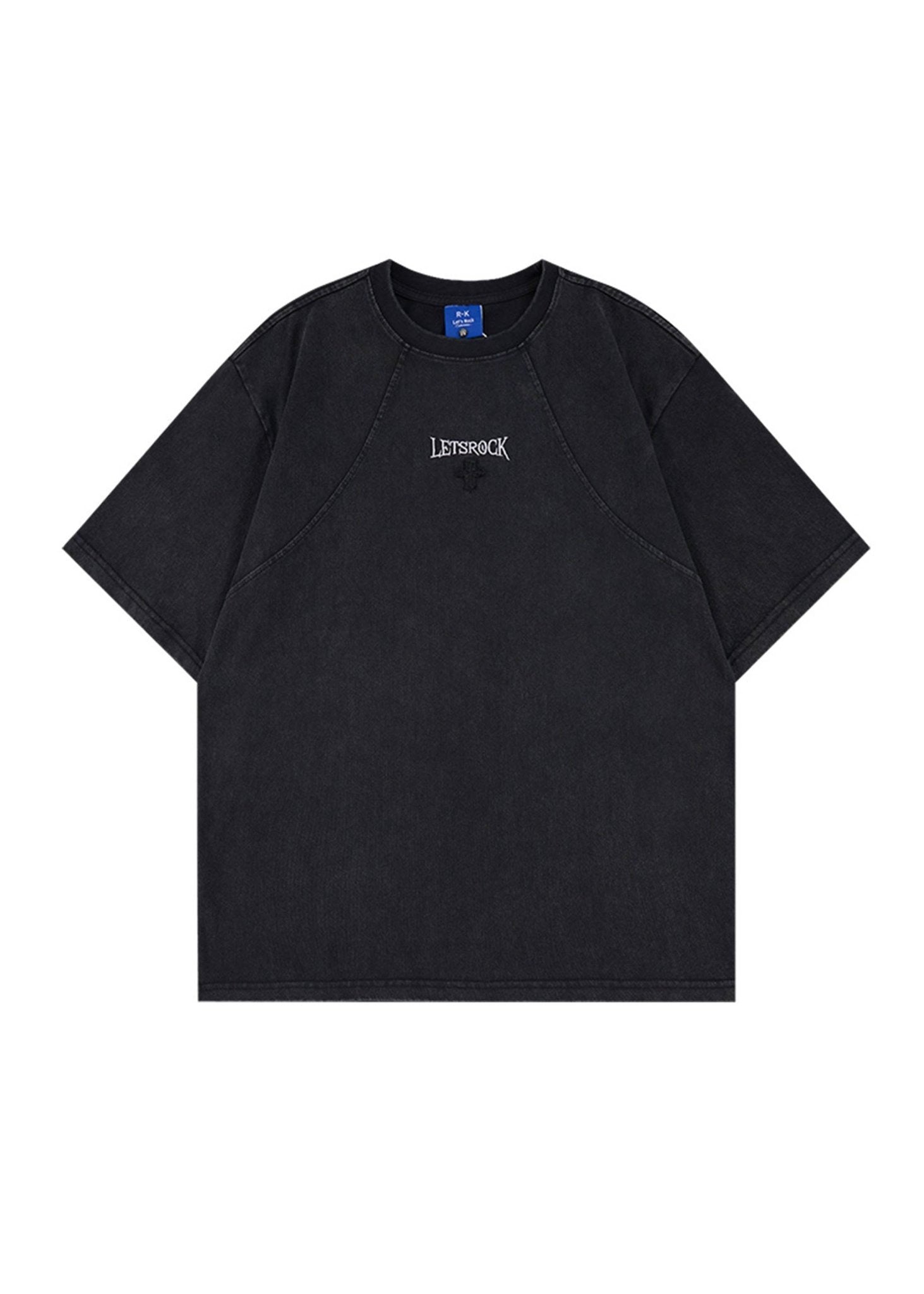 Vintage Wash Embroidered Streetwear T-Shirt - Rick Circus