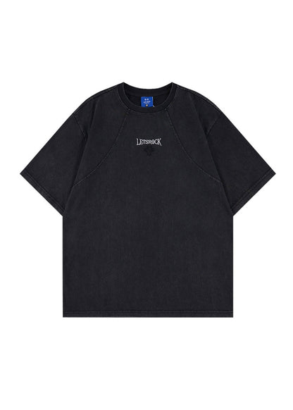 Vintage Wash Embroidered Streetwear T-Shirt - Rick Circus