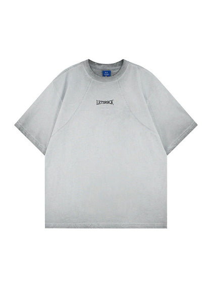 Vintage Wash Embroidered Streetwear T-Shirt - Rick Circus