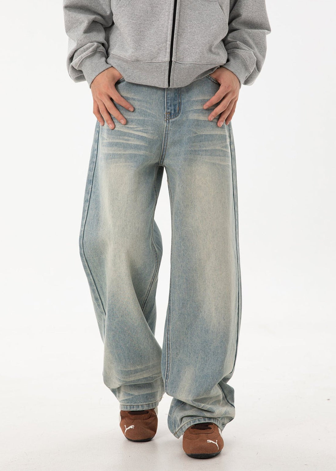 Vintage Wash Wide - Leg Jeans - Rick Circus