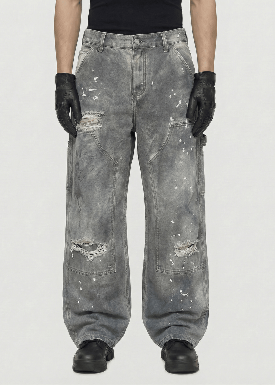 Vintage Washed Baggy Carpenter Pants - Rick Circus