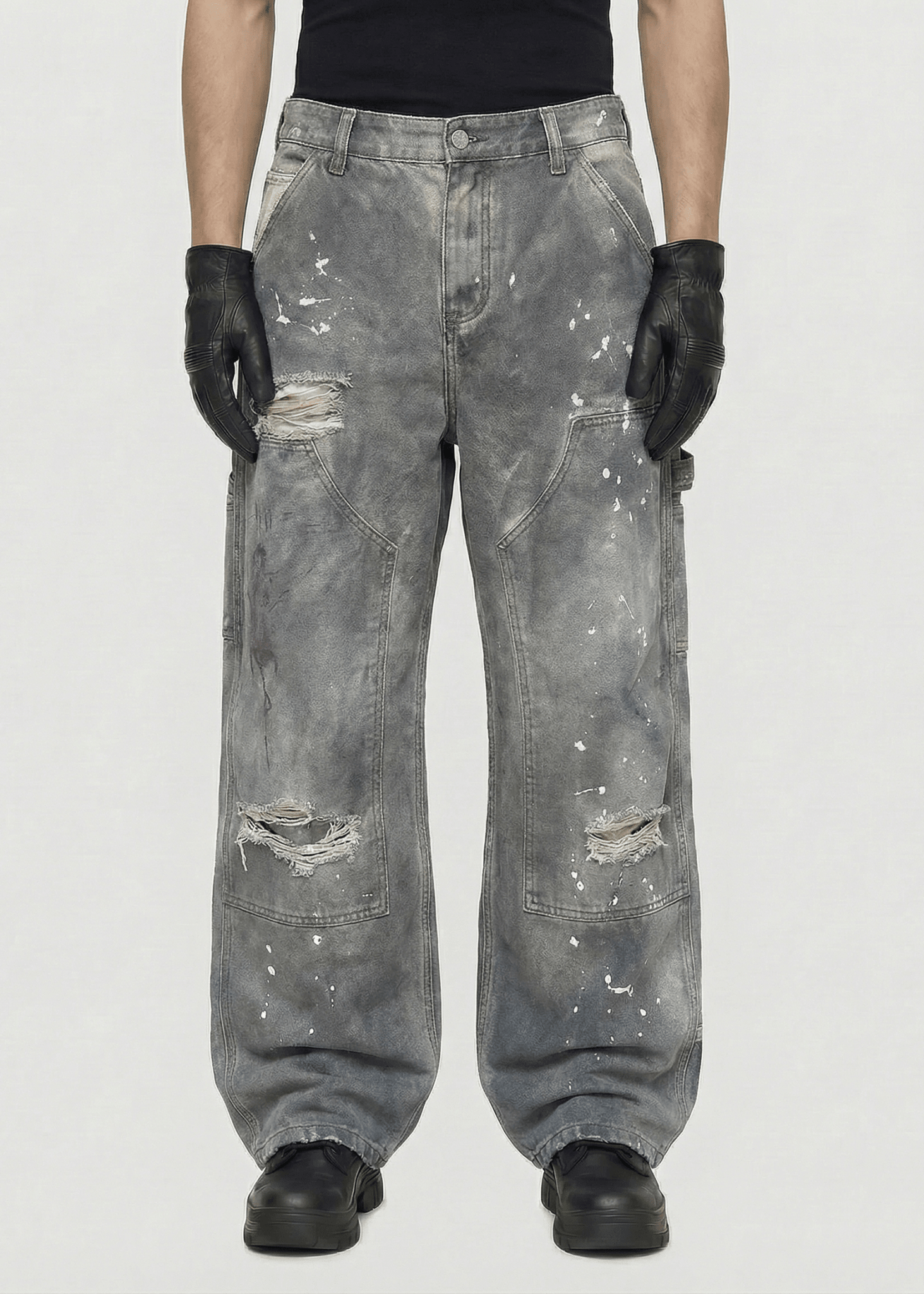 Vintage Washed Baggy Carpenter Pants - Rick Circus