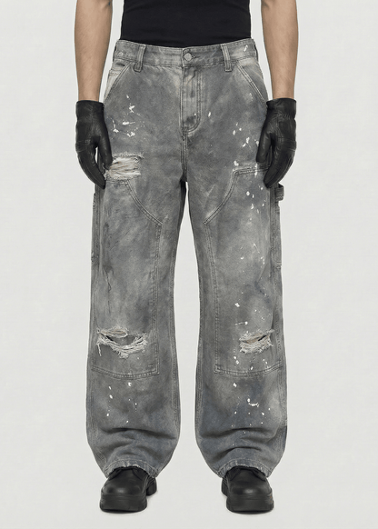 Vintage Washed Baggy Carpenter Pants - Rick Circus