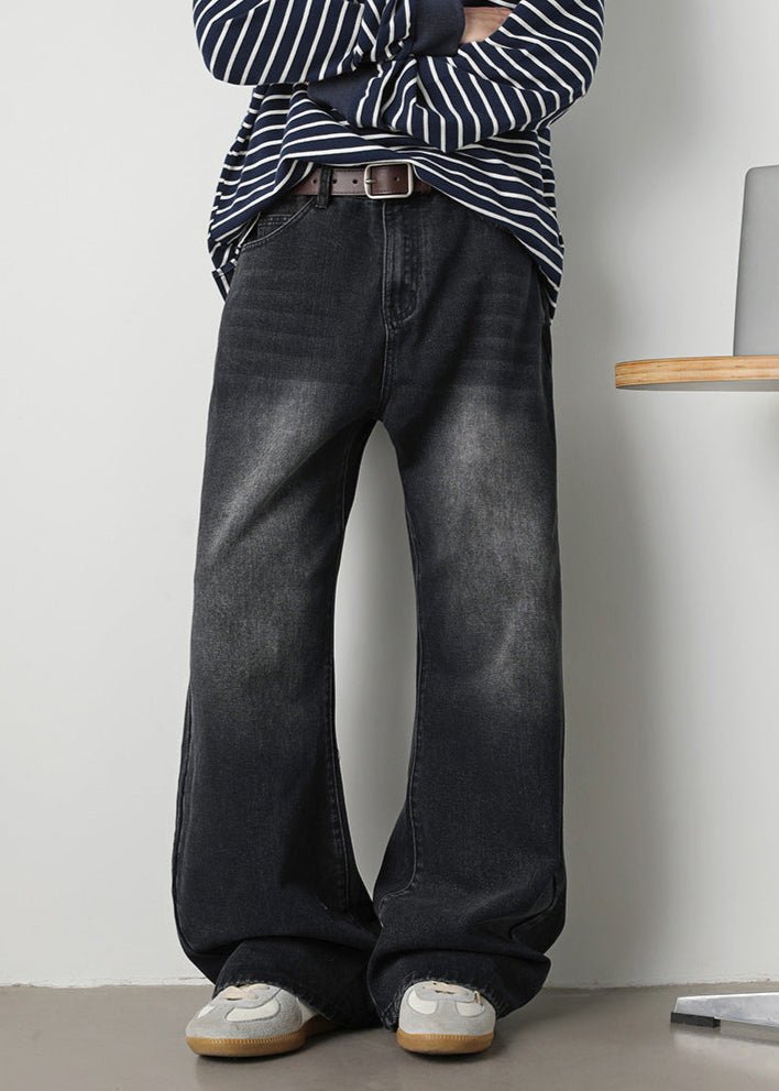 Vintage Washed Baggy Wide - Leg Jeans - Rick Circus