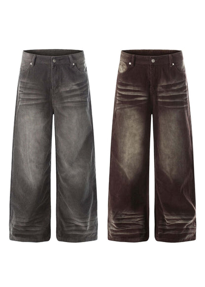 Vintage Washed Corduroy Wide - Leg Pants - Rick Circus