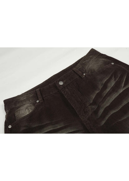Vintage Washed Corduroy Wide - Leg Pants - Rick Circus