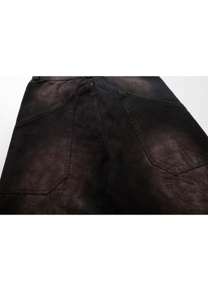 Vintage Washed Distressed Heavyweight Pants - Rick Circus